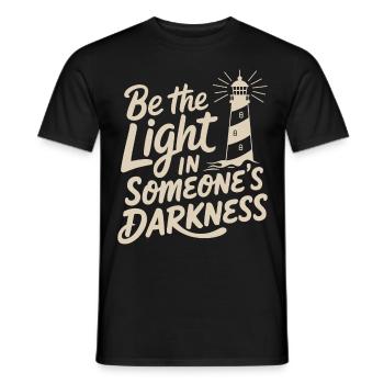 Lighthouse Motivational Saying - Positive Thinking - Men's T-Shirt - black - Front - AI Model Male 178 light (178cm)