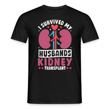 I Have My Husband's Kidney Transplant - Men's T-Shirt - black - Front - AI Model Male 178 light (178cm)