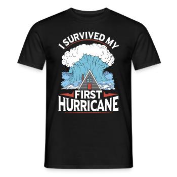 Vent, Tempête, Tempête, Cyclone, Ouragan - T-shirt homme - noir - Devant - AI Model Male 178 light (178cm)