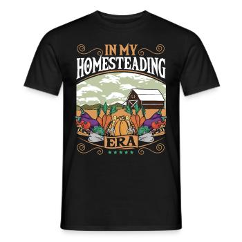 Tiny House en permaculture à l’époque de mon homesteading - T-shirt homme - noir - Devant - AI Model Male 178 light (178cm)