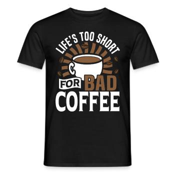 Coffee Culture Brewed Coffee Home Barista - Men's T-Shirt - black - Front - AI Model Male 178 light (178cm)