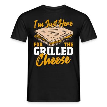 Ich bin nur wegen dem gegrillten Käse hier - Männer T-Shirt - Schwarz - Vorne - AI Model Male 178 light (178cm)