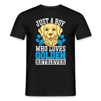 Juste un garçon qui aime le Golden Retriever - T-shirt homme - noir - Devant - AI Model Male 178 light (178cm)