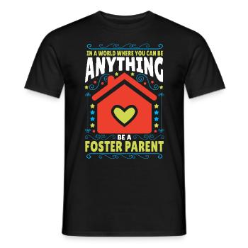 Foster Gifts for Foster Parents in - Men's T-Shirt - black - Front - AI Model Male 178 light (178cm)