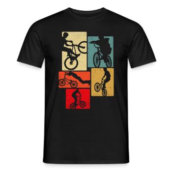 Vélo Rétro - T-shirt homme - noir - Devant - AI Model Male 178 light (178cm)