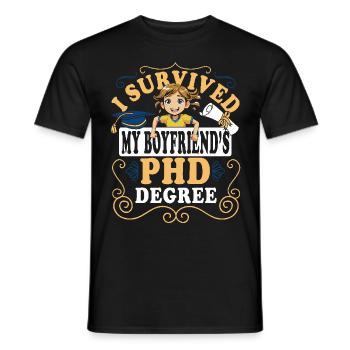 Doctorate Doctorate PhD Studies - Men's T-Shirt - black - Front - AI Model Male 178 light (178cm)