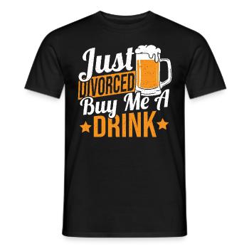 Scheidung Ex-Frau Heirat Scheiden - Männer T-Shirt - Schwarz - Vorne - AI Model Male 178 light (178cm)