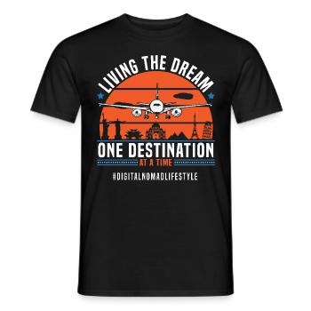 Online-Unternehmer Nomadisch lebender Digitaler - Männer T-Shirt - Schwarz - Vorne - AI Model Male 178 light (178cm)