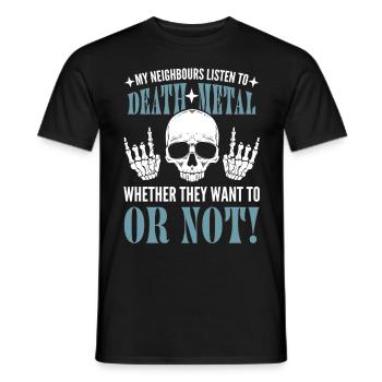 Heavy-Metal-Band Metal Rockmusik Death Metal - Männer T-Shirt - Schwarz - Vorne - AI Model Male 178 light (178cm)