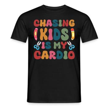 Maternelle Enseignant Garde d’enfants Chasse Enfants est - T-shirt homme - noir - Devant - AI Model Male 178 light (178cm)