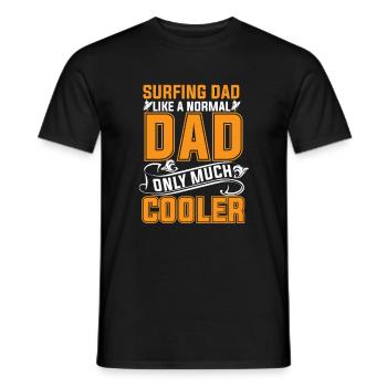 Surfing Dad Like a Normal Dad Only Much Cooler - Men's T-Shirt - black - Front - AI Model Male 178 light (178cm)