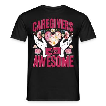 Nursing Assistant Caregivers - Men's T-Shirt - black - Front - AI Model Male 178 light (178cm)