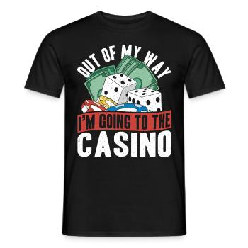 Out of My Way Go to Casino Gambler Gift - Men's T-Shirt - black - Front - AI Model Male 178 light (178cm)