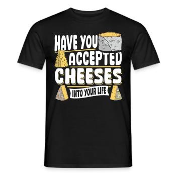 Parmesan Gouda Fromage inclus dans sa vie - T-shirt homme - noir - Devant - AI Model Male 178 light (178cm)