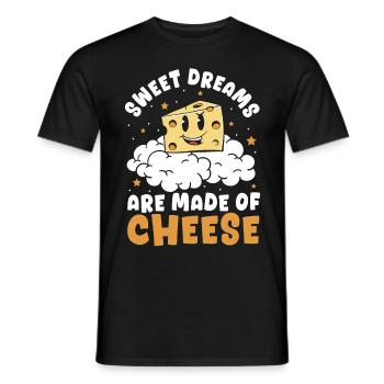 Les beaux rêves sont faits de fromage - T-shirt homme - noir - Devant - AI Model Male 178 light (178cm)