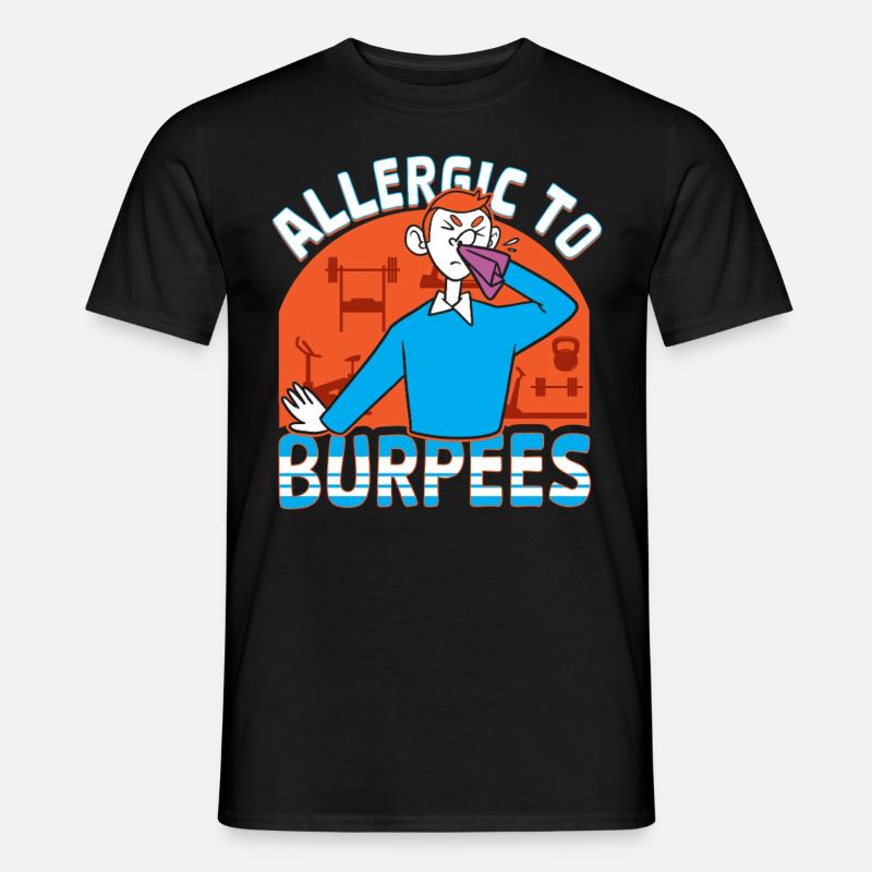 Burpees Training, Squat, Kardiotraining - Männer T-Shirt - Schwarz