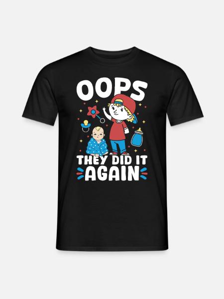 New baby - they did it again brother - Men's T-Shirt - black