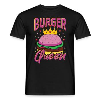 Patty Melt Grilled Sandwich BBQ Burger Queen - Men's T-Shirt - black - Front - AI Model Male 178 light (178cm)