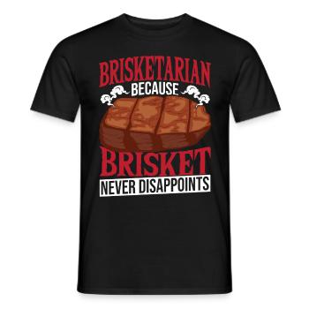 Brisketarian Brisket enttäuscht Grillliebhaber nie - Männer T-Shirt - Schwarz - Vorne - AI Model Male 178 light (178cm)