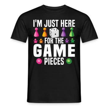 Les amateurs de jeux jouent à des jeux de société Humour Blagues - T-shirt homme - noir - Devant - AI Model Male 178 light (178cm)