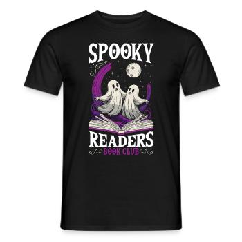 Readers Joy Bibliophiles Spooky Readers Book Club - Men's T-Shirt - black - Front - AI Model Male 178 light (178cm)