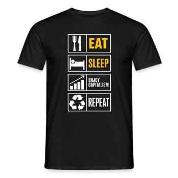 Profiter du capitalisme Dictons boursiers - T-shirt homme - noir - Devant - AI Model Male 178 light (178cm)