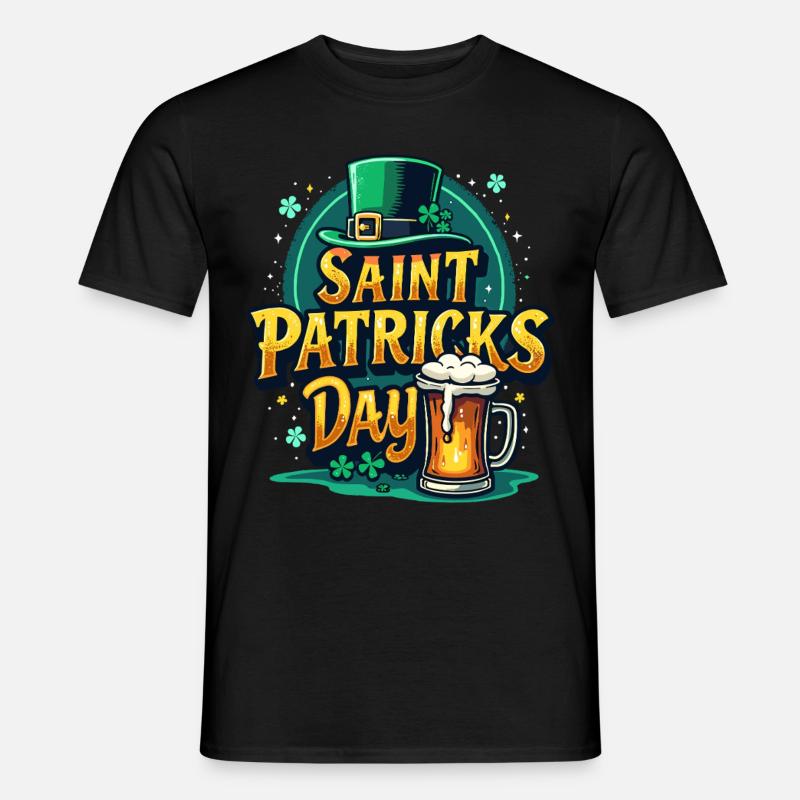 Saint Patrick`s Day Beer - Männer T-Shirt - Schwarz