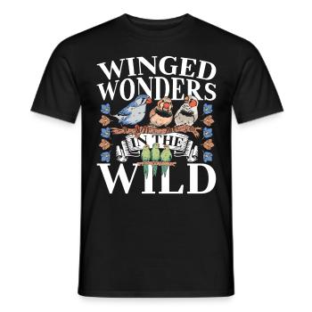 Birds Bird Watching Bird Watchers - Men's T-Shirt - black - Front - AI Model Male 178 light (178cm)