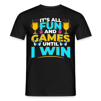Brettspiele Win Game Night Winning - Männer T-Shirt - Schwarz - Vorne - AI Model Male 178 light (178cm)