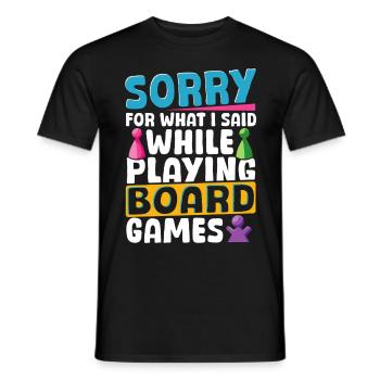 Playing Board Games Board Game - Men's T-Shirt - black - Front - AI Model Male 178 light (178cm)