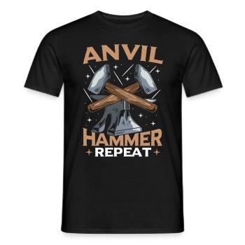 Craftsmanship Metalwork Blacksmithing - Men's T-Shirt - black - Front - AI Model Male 178 light (178cm)