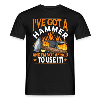 Anvil Sparks Iron Forgings - Men's T-Shirt - black - Front - AI Model Male 178 light (178cm)
