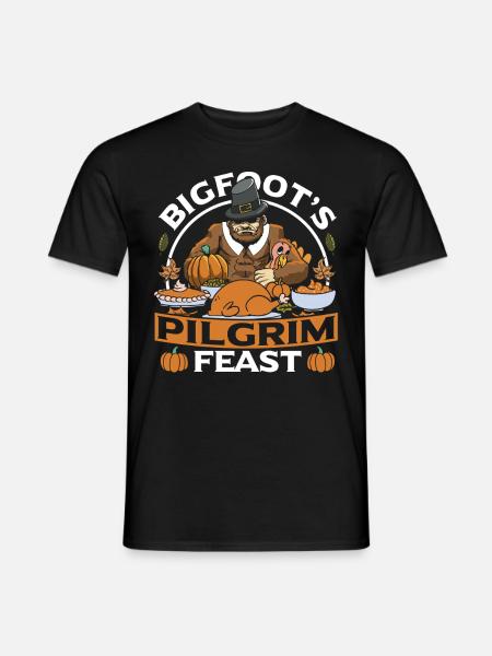 Bigfoot de Thanksgiving - T-shirt homme - noir