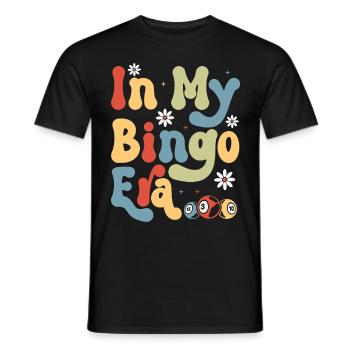 In meiner Bingo-ära - Männer T-Shirt - Schwarz - Vorne - AI Model Male 178 light (178cm)