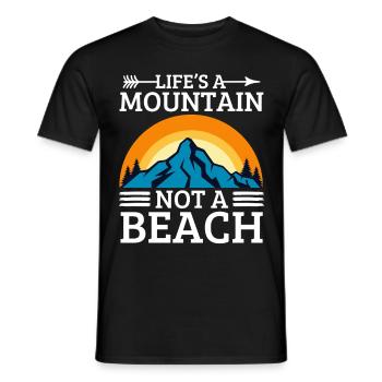 Wandern und Klettern in den Bergen - Männer T-Shirt - Schwarz - Vorne - AI Model Male 178 light (178cm)