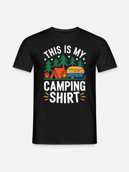 Camping Eventyr Sjovt Camping Design - Mænd T-shirt - sort