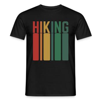 Wandern und Klettern in den Bergen - Männer T-Shirt - Schwarz - Vorne - AI Model Male 178 light (178cm)