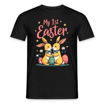 My 1ST Easter Sweet Easter Bunnies First Easter - Men's T-Shirt - black - Front - AI Model Male 178 light (178cm)