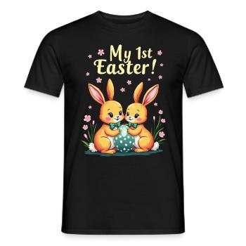 My 1ST Easter Sweet Easter Bunnies First Easter - Men's T-Shirt - black - Front - AI Model Male 178 light (178cm)