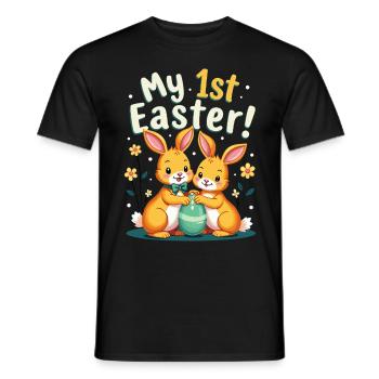 My 1ST Easter Sweet Easter Bunnies First Easter - Men's T-Shirt - black - Front - AI Model Male 178 light (178cm)
