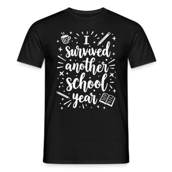 J’ai survécu à une autre année scolaire – Enseignant Élève - T-shirt homme - noir - Devant - AI Model Male 178 light (178cm)