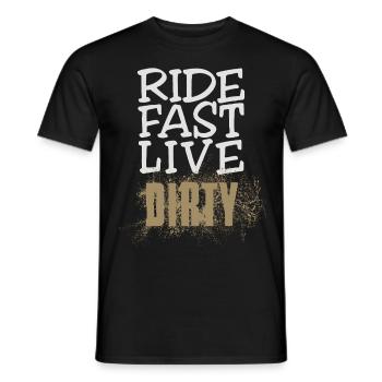 ROULEZ VITE, VIVEZ SALE – VTT - Motocross - T-shirt homme - noir - Devant - AI Model Male 178 light (178cm)