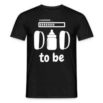 drôle papa être design papa disant - T-shirt homme - noir - Devant - AI Model Male 178 light (178cm)
