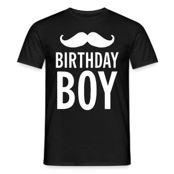Birthday Boy – Anniversaire avec une moustache - T-shirt homme - noir - Devant - AI Model Male 178 light (178cm)