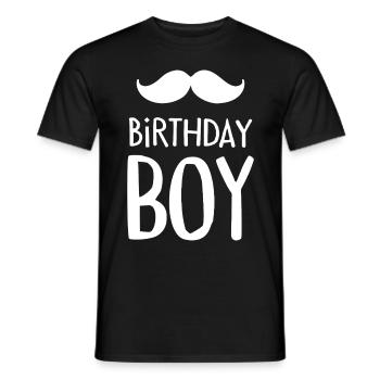 Birthday Boy – Anniversaire avec une moustache - T-shirt homme - noir - Devant - AI Model Male 178 light (178cm)
