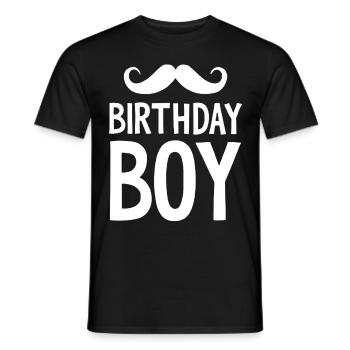 Birthday Boy – Anniversaire avec une moustache - T-shirt homme - noir - Devant - AI Model Male 178 light (178cm)