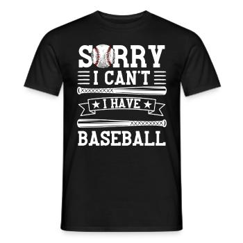 Drôle de baseball disant joueur de baseball - T-shirt homme - noir - Devant - AI Model Male 178 light (178cm)