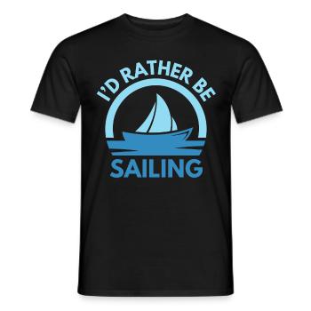 Lustiger Segel Spruch Segeldesign - Männer T-Shirt - Schwarz - Vorne - AI Model Male 178 light (178cm)