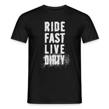 ROULEZ VITE, VIVEZ SALE – VTT - Motocross - T-shirt homme - noir - Devant - AI Model Male 178 light (178cm)
