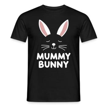 Mummy Bunny Osterdesign für Hasenfans - Männer T-Shirt - Schwarz - Vorne - AI Model Male 178 light (178cm)